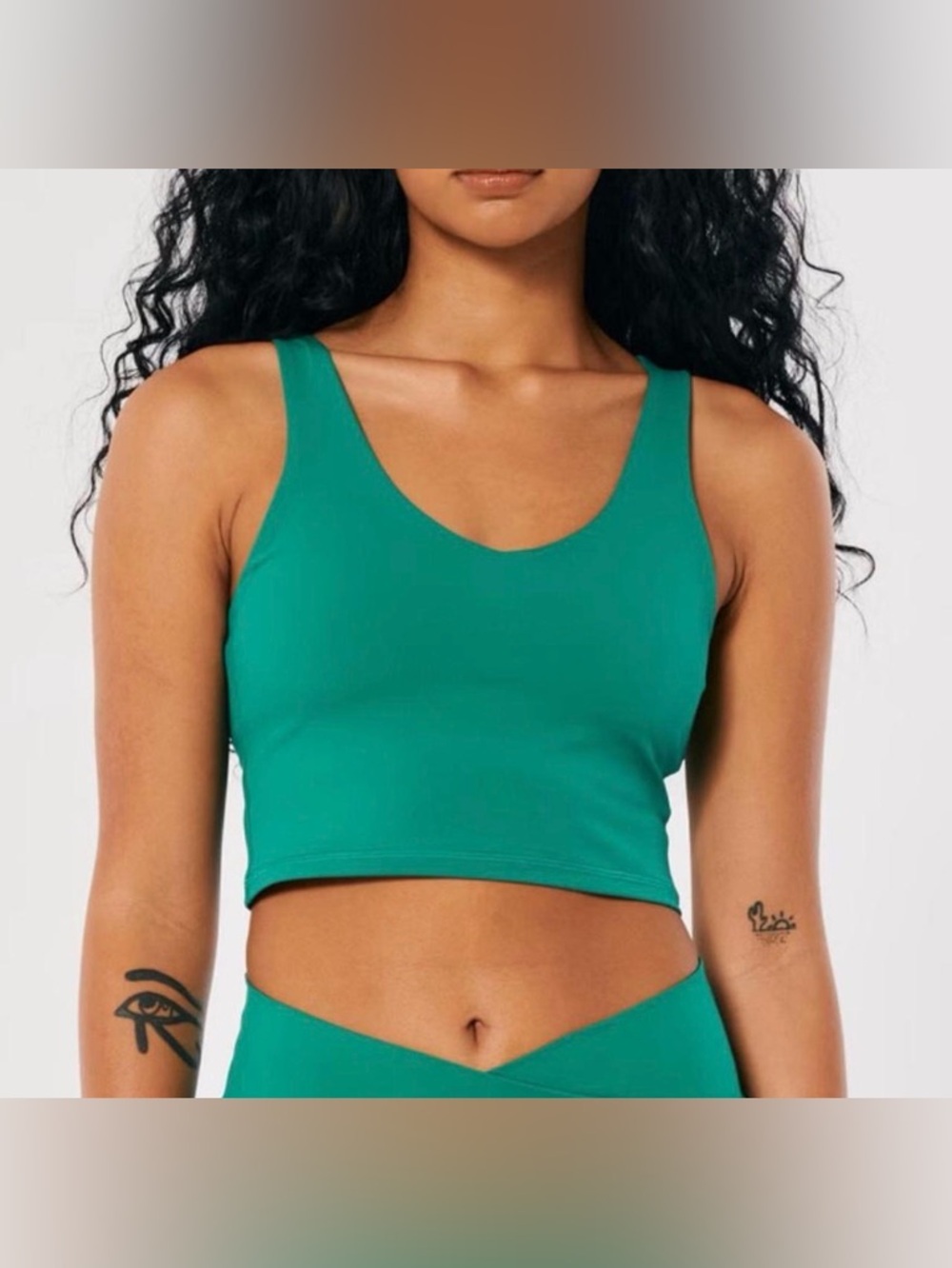 Social Tourist Brand kelly green workout bra top